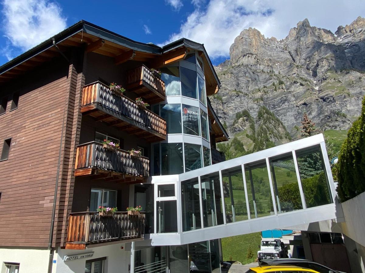 Hotel Viktoria-Leukerbad-Therme Buitenkant foto