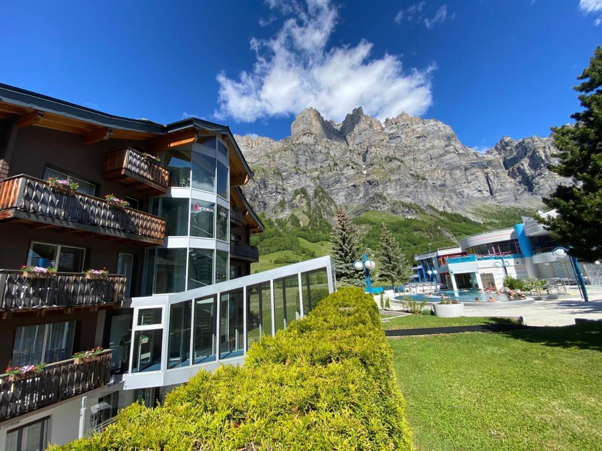 Hotel Viktoria-Leukerbad-Therme Buitenkant foto