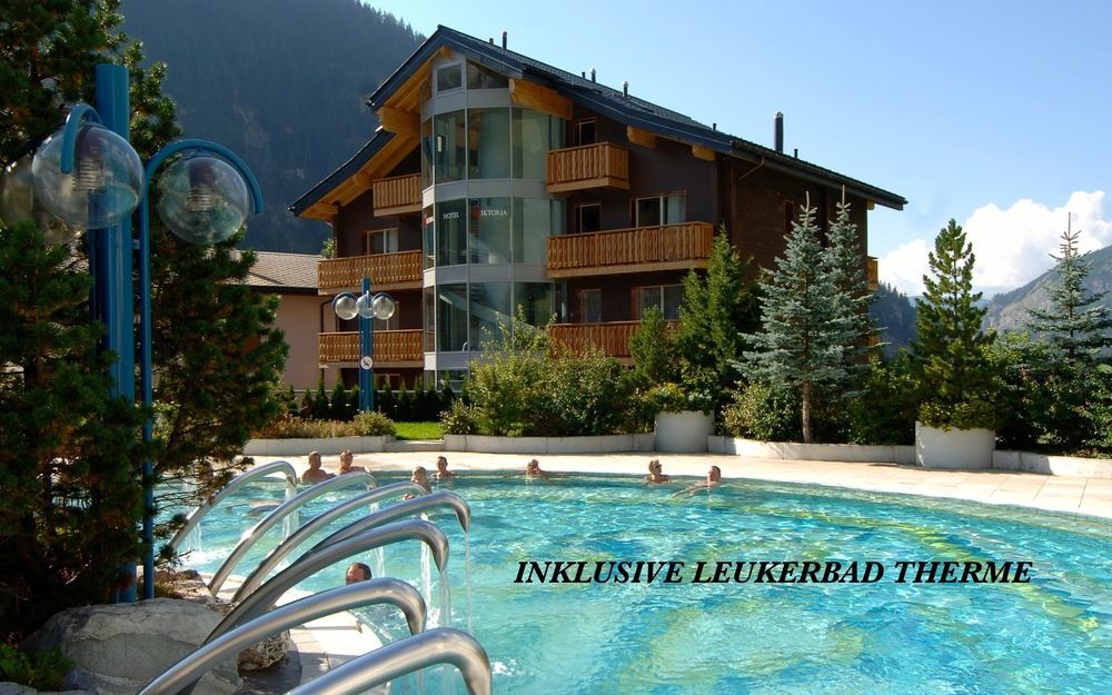 Hotel Viktoria-Leukerbad-Therme Buitenkant foto