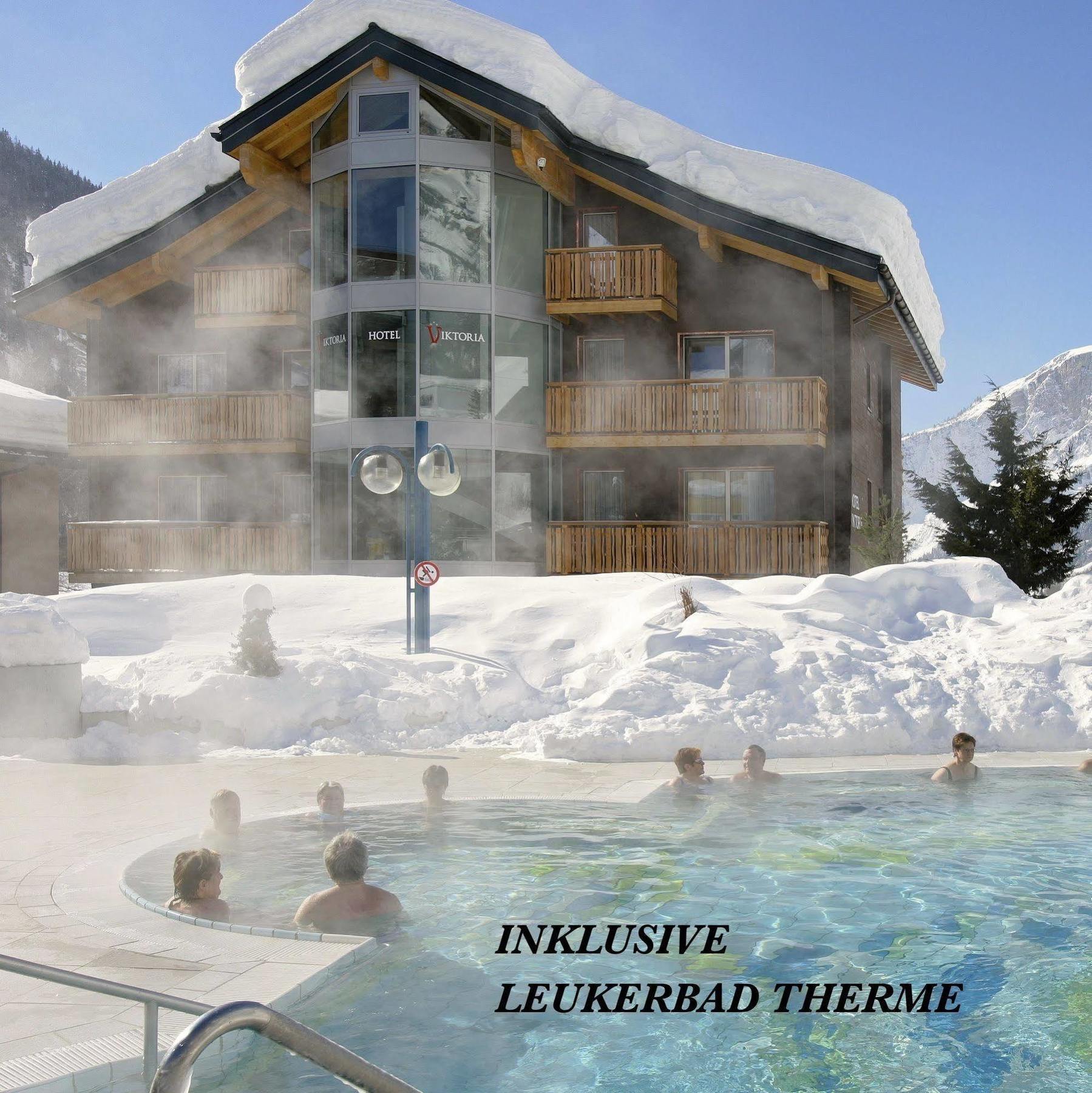 Hotel Viktoria-Leukerbad-Therme Buitenkant foto