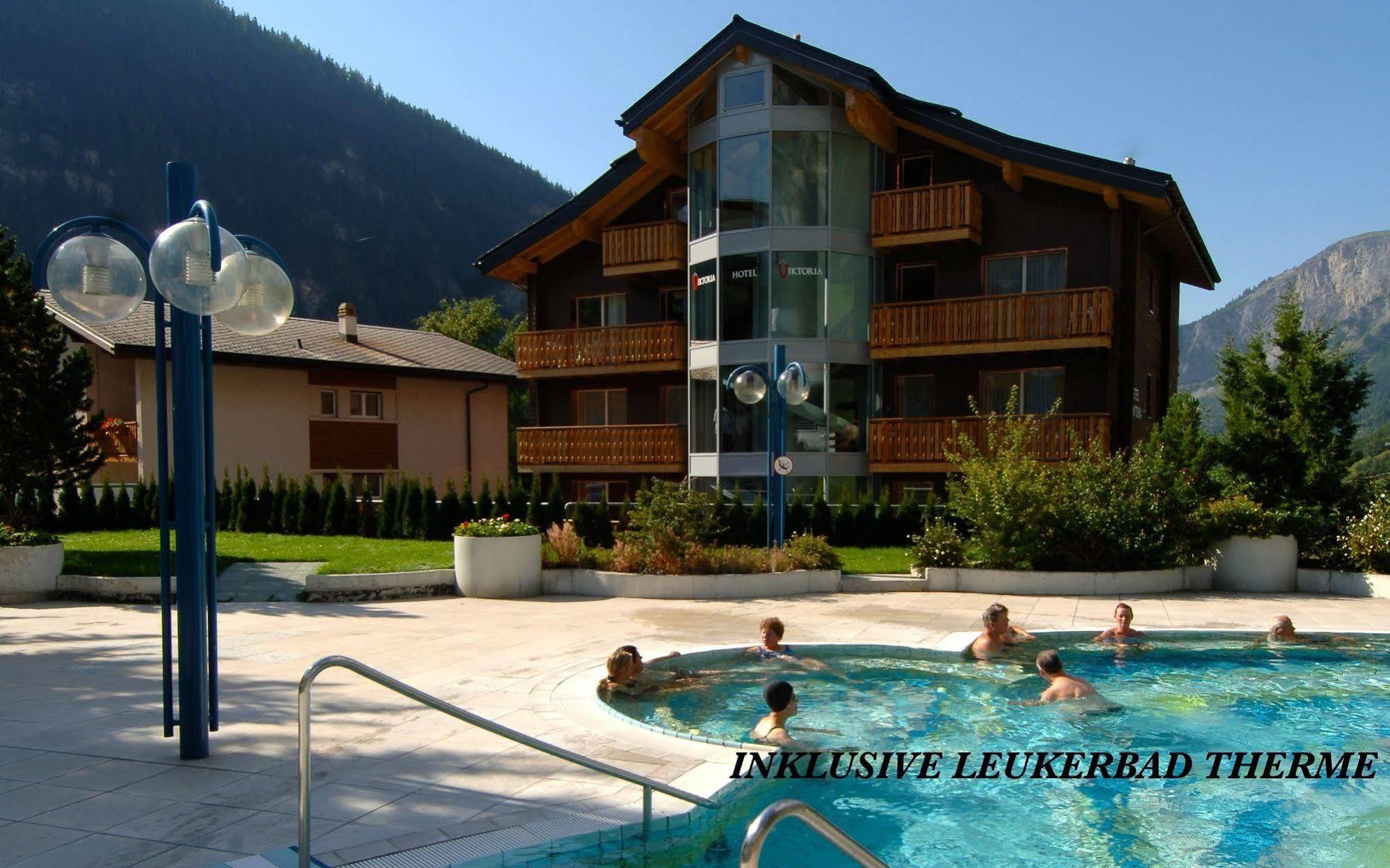 Hotel Viktoria-Leukerbad-Therme Buitenkant foto