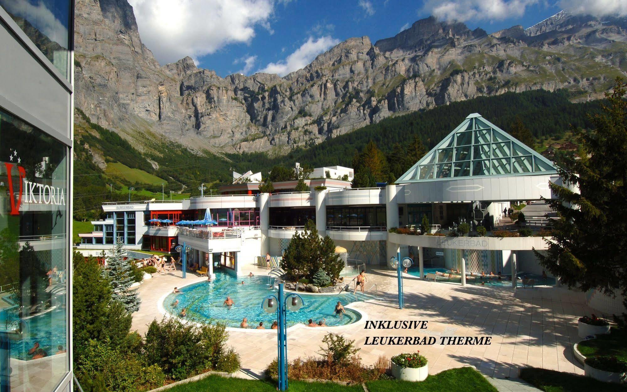 Hotel Viktoria-Leukerbad-Therme Buitenkant foto